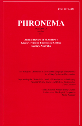 Phronema Volume 26, Number 1, 2011
